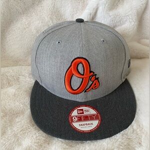 Baltimore Orioles New Era, 59Fifty Snapback Hat, Heather Gray, new, never worn